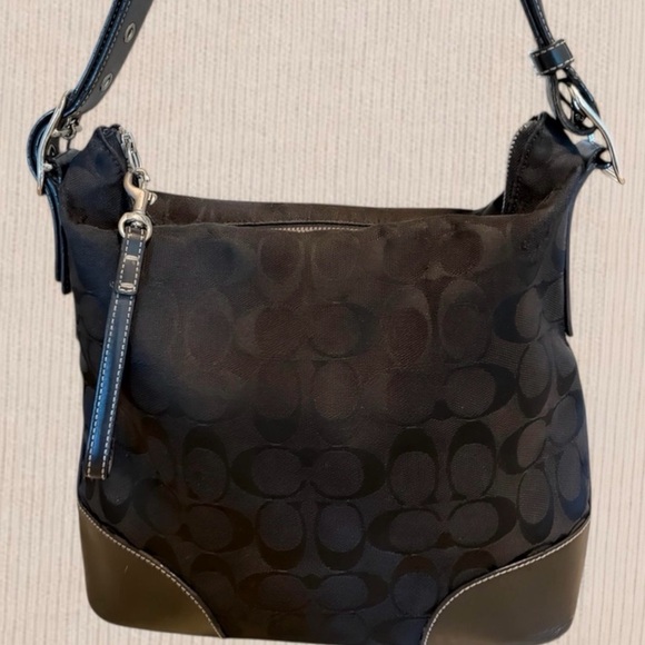 Vintage Y2K Coach Jacquard CC Logo Handbag - Picture 6 of 11